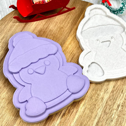 Christmas Penguin | Cookie Cutter | Fondant Stamp Embosser