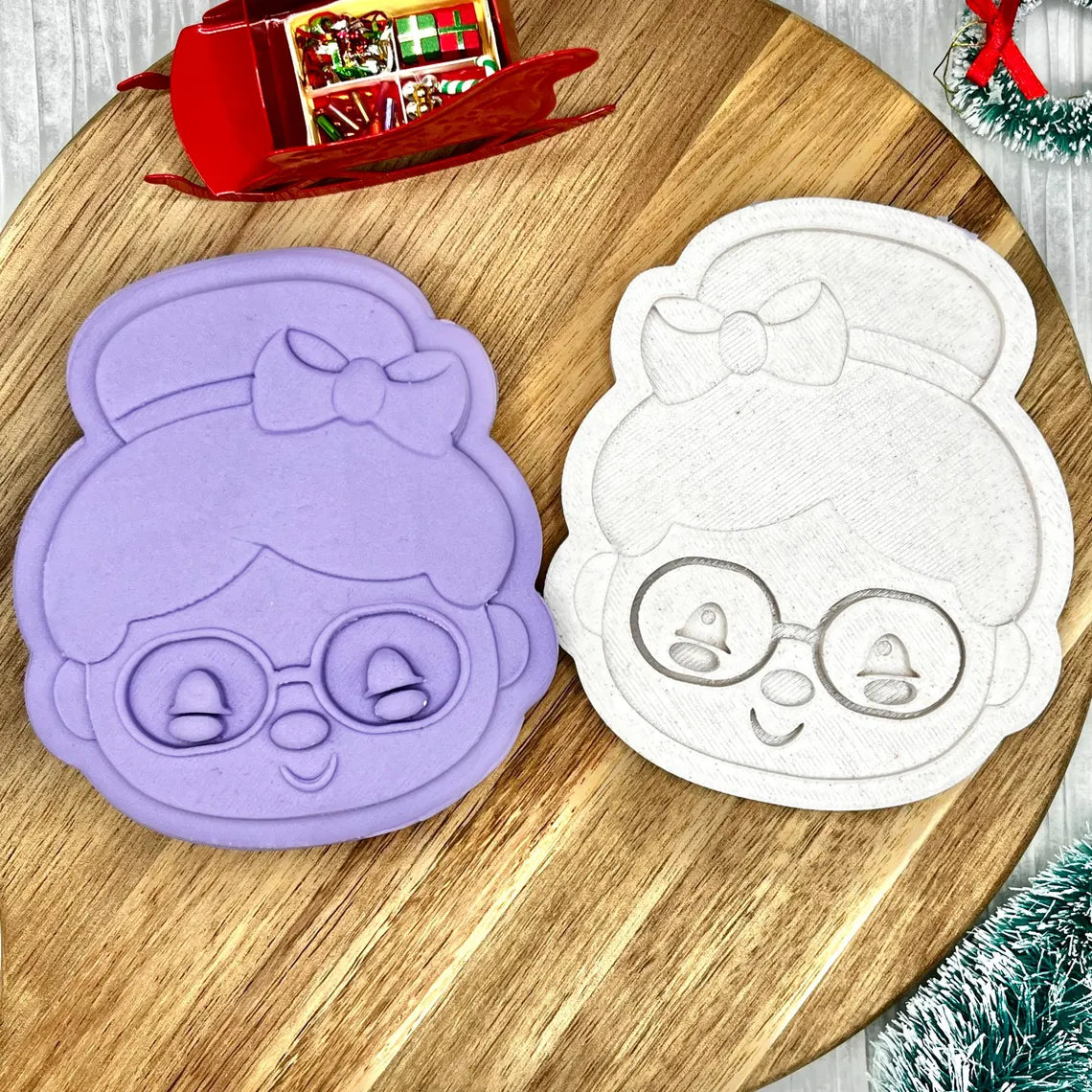 Mrs Claus | Cookie Cutter | Fondant Stamp Embosser